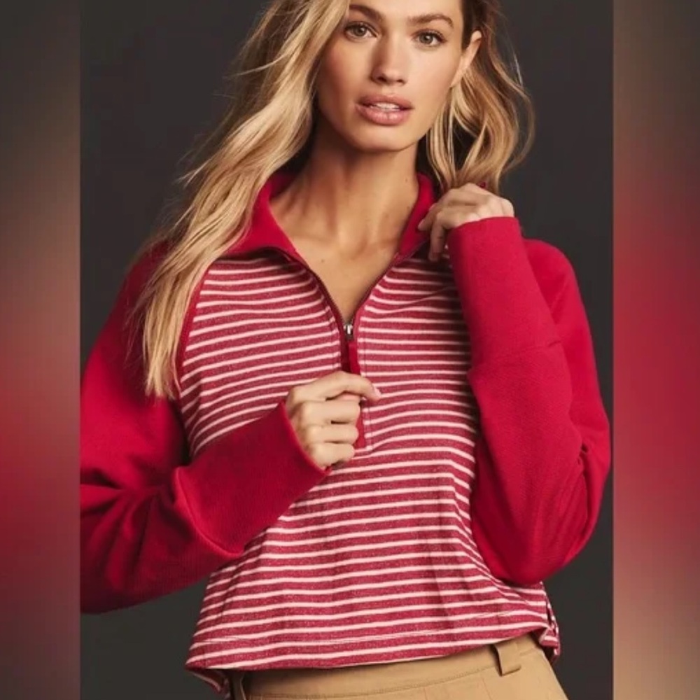 Anthropologie Pilcro Collared Half-Zip Pullover XS Women’s Sweatshirt